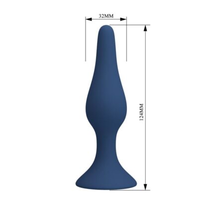 Mr play - plug anal de silicone fino azul l - image 8