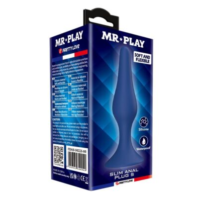Mr play - plug anal fino de silicone azul tamanho s - image 8