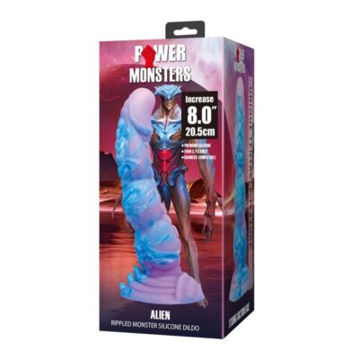 Power monsters - dildo de silicone alien fantasy 20,5 cm ø 4,8 cm power monsters caliente. Pt