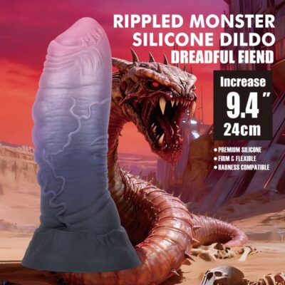 Power monsters - dreadful fiend bicolor fantasy silicone dildo 24 cm ø 6 cm power monsters caliente. Pt