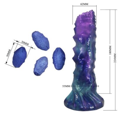 Power monsters - duskwalker sentinel tricolor dildo de silicone inflável fantasia 23 cm ø 5 cm power monsters caliente. Pt