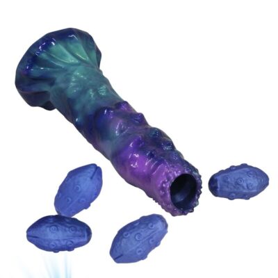 Power monsters - duskwalker sentinel tricolor dildo de silicone inflável fantasia 23 cm ø 5 cm power monsters caliente. Pt