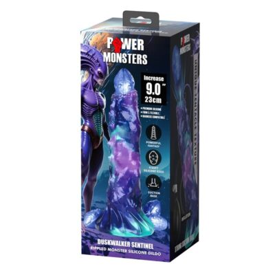 Alternative view of power monsters - duskwalker sentinel tricolor dildo de silicone inflável fantasia 23 cm ø 5 cm