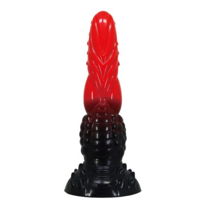 POWER MONSTERS - DILDO DE FANTASIA DRAGÃO DE FOGO COM VENTOSA 24,5 CM Ø 5,8 CM VERMELHO E PRETO