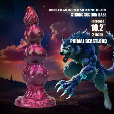 Power monsters - primal beastlord rosa translúcido fantasia dilicone 26 cm ø 5 cm - image 8