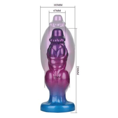 Power monsters - rift titan bicolor dildo de silicone inflável fantasia 24 cm ø 5 cm power monsters caliente. Pt