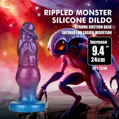 Power monsters - rift titan bicolor dildo de silicone inflável fantasia 24 cm ø 5 cm power monsters caliente. Pt