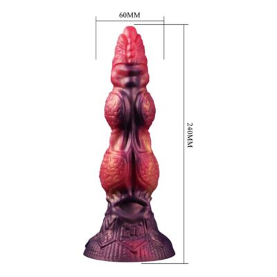 Power monsters - savage beastlord tricolor fantasy silicone dildo 24 cm ø 5 cm power monsters caliente. Pt