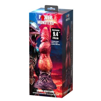 Alternative view of POWER MONSTERS - SAVAGE BEASTLORD TRICOLOR FANTASY SILICONE DILDO 24 CM Ø 5 CM