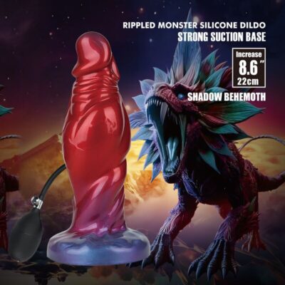 Power monsters - shadow behemoth bicolor dildo de silicone fantasia 22 cm ø 5 cm power monsters caliente. Pt