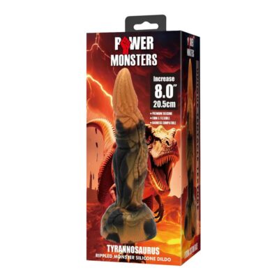 Alternative view of POWER MONSTERS - DILDO DE SILICONE FANTASIA TIRANOSSAURO BICOLOR 20,5 CM Ø 5 CM