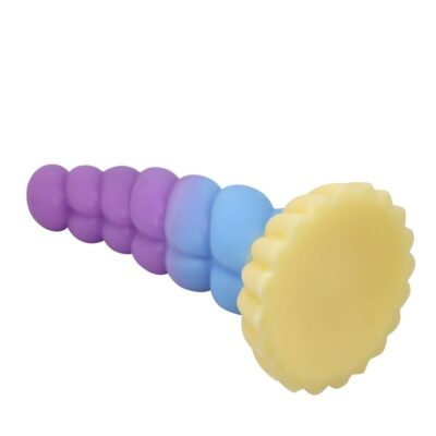 Power monsters - unicórnio tricolor fantasia de silicone 22 cm ø 5 cm power monsters caliente. Pt