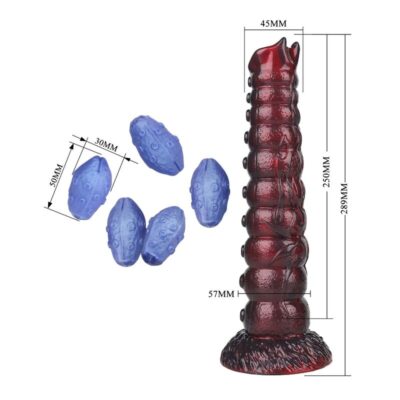 Power monsters - voidclaw brute bicolor dildo de silicone inflável fantasia 29 cm ø 5,7 cm - image 7