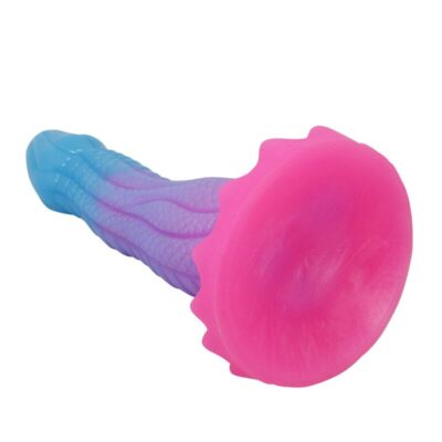 Power monsters - dildo fantasia void python com ventosa 20,5 cm ø 5,2 cm azul, roxo e rosa power monsters caliente. Pt