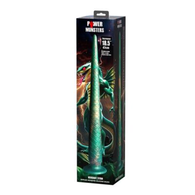 Alternative view of POWER MONSTERS - WILDWYRM TAIL BICOLOR FANTASY SILICONE DILDO 47 CM Ø 4 CM