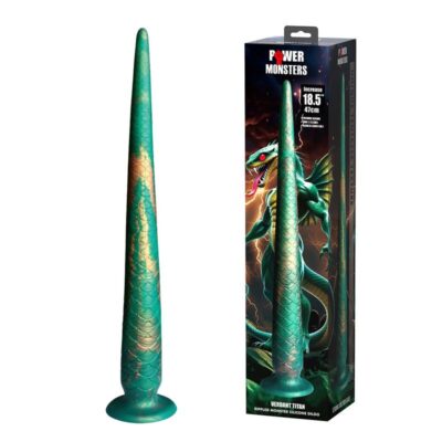 Power monsters - wildwyrm tail bicolor fantasy silicone dildo 47 cm ø 4 cm power monsters caliente. Pt