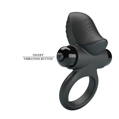 Alternative view of pretty love - anel vibratório para pênis adrien com 10 funções - preto