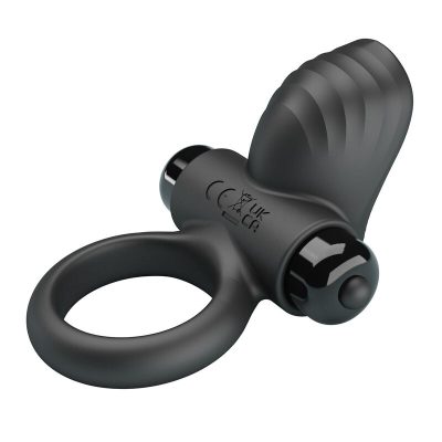 Pretty love - anel vibratório para pênis adrien com 10 funções - preto - image 7