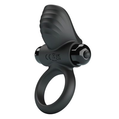 Pretty love - anel vibratório para pênis adrien com 10 funções - preto