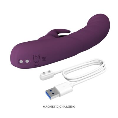 Pretty love - vibrador coelho recarregável harper com 10 funções - roxo - image 8