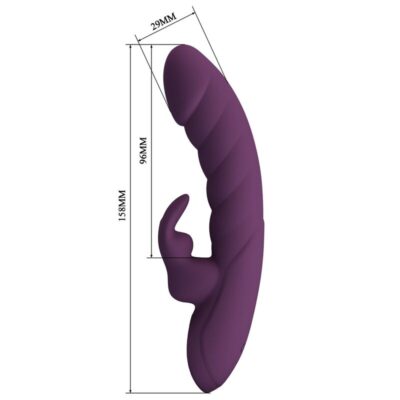 Pretty love - vibrador coelho recarregável harper com 10 funções - roxo - image 10