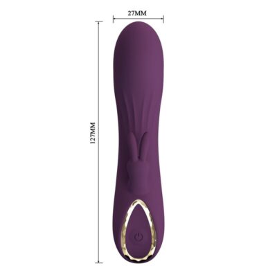 Pretty love - vibrador coelho recarregável landyn com 10 funções - roxo - image 9