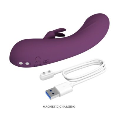 Pretty love - vibrador coelho recarregável landyn com 10 funções - roxo - image 10