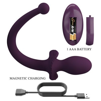 Pretty love - lioea plug anal vibratório com rabo 12 funções roxo com controle remoto - image 5