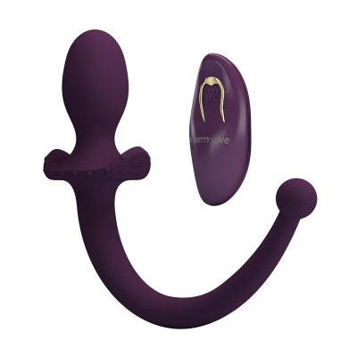 Pretty love - lioea plug anal vibratório com rabo 12 funções roxo com controle remoto - image 6