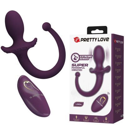 Alternative view of PRETTY LOVE - LIOEA PLUG ANAL VIBRATÓRIO COM RABO 12 FUNÇÕES ROXO COM CONTROLE REMOTO