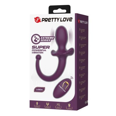 Pretty love - lioea plug anal vibratório com rabo 12 funções roxo com controle remoto - image 4