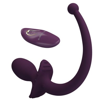 Pretty love - lioea plug anal vibratório com rabo 12 funções roxo com controle remoto - image 7