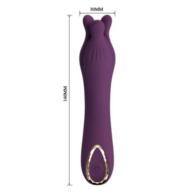 Pretty love - vibrador recarregável lunao com 10 funções roxo - image 9