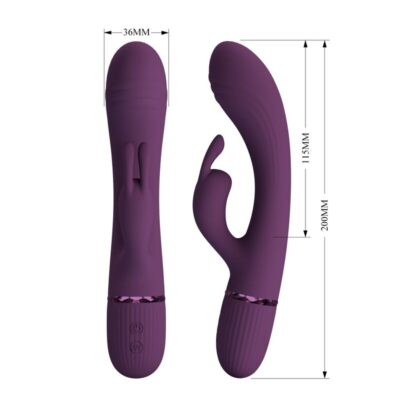 Pretty love - vibrador coelho recarregável rocco com 10 funções - roxo - image 10