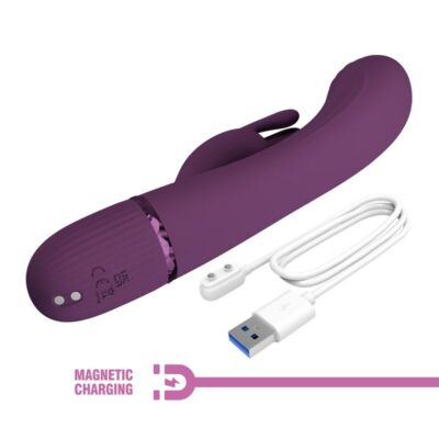 Pretty love - vibrador coelho recarregável rocco com 10 funções - roxo - image 9