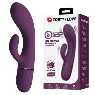 PRETTY LOVE - MARGIE VIBRADOR COELHO RECARREGÁVEL COM 10 FUNÇÕES ROXO