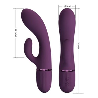 Pretty love - margie vibrador coelho recarregável com 10 funções roxo - image 8