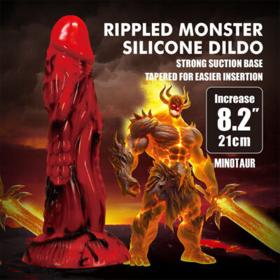 Power monsters - dildo fantasia minotauro com ventosa 21 cm ø 5 cm vermelho e preto power monsters caliente. Pt