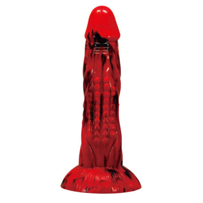 POWER MONSTERS - DILDO FANTASIA MINOTAURO COM VENTOSA 21 CM Ø 5 CM VERMELHO E PRETO