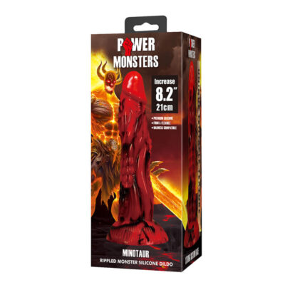 Power monsters - dildo fantasia minotauro com ventosa 21 cm ø 5 cm vermelho e preto power monsters caliente. Pt