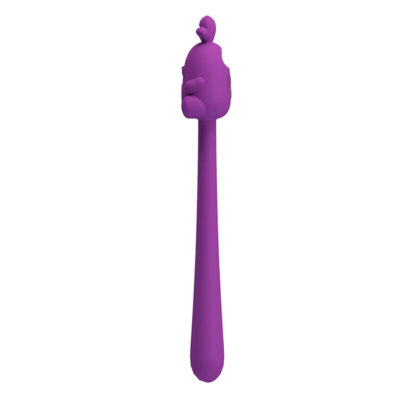 Pretty love - bastão vibrador flexível com coelhinho fofo, recarregável via usb, roxo - image 4