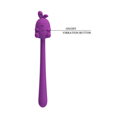 Alternative view of PRETTY LOVE - BASTÃO VIBRADOR FLEXÍVEL COM COELHINHO FOFO, RECARREGÁVEL VIA USB, ROXO