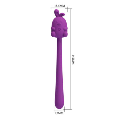 Pretty love - bastão vibrador flexível com coelhinho fofo, recarregável via usb, roxo - image 9