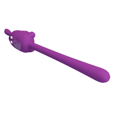 Pretty love - bastão vibrador flexível com coelhinho fofo, recarregável via usb, roxo - image 8