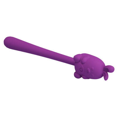 Pretty love - bastão vibrador flexível com coelhinho fofo, recarregável via usb, roxo - image 7