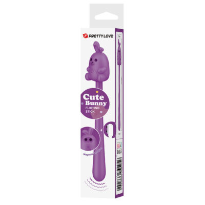 Pretty love - bastão vibrador flexível com coelhinho fofo, recarregável via usb, roxo - image 10