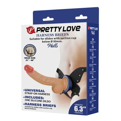 Pretty love - arnês yeti com dildo de ventosa em formato de carne - image 11