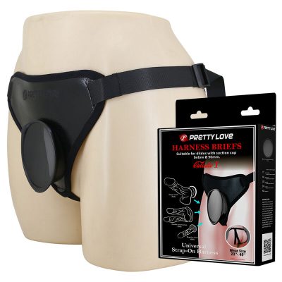 PRETTY LOVE - ARNÊS UNIVERSAL COM STRAP-ON PRETO