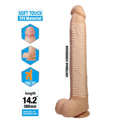 PRETTY LOVE - DANY DILDO FLEXÍVEL REALISTA COM VENTOSA 36 CM -Ø- 5,6 CM 13 Pretty love - dany dildo flexível realista com ventosa 36 cm -ø- 5,6 cm - image 6