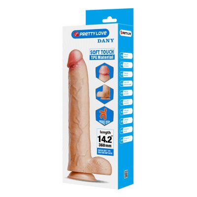PRETTY LOVE - DANY DILDO FLEXÍVEL REALISTA COM VENTOSA 36 CM -Ø- 5,6 CM 15 Pretty love - dany dildo flexível realista com ventosa 36 cm -ø- 5,6 cm - image 8
